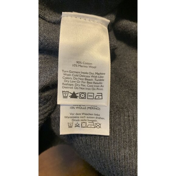 Eddie Bauer 2XL Tall Gray Merino Wool Cotton Lightweight Pullover Sweater - Picture 8 of 9